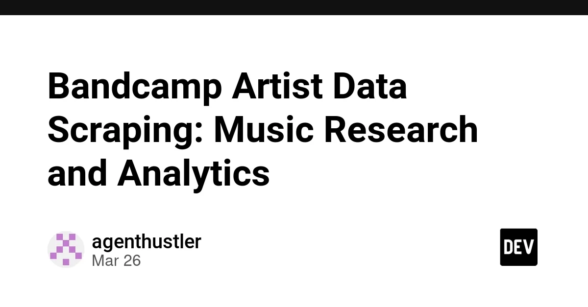 Bandcamp Artist Data Scraping: Music Research and Analytics