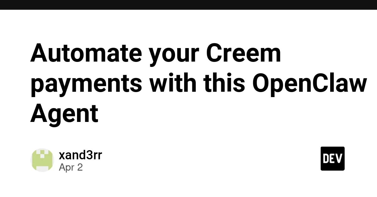 Automate your Creem payments with this OpenClaw Agent