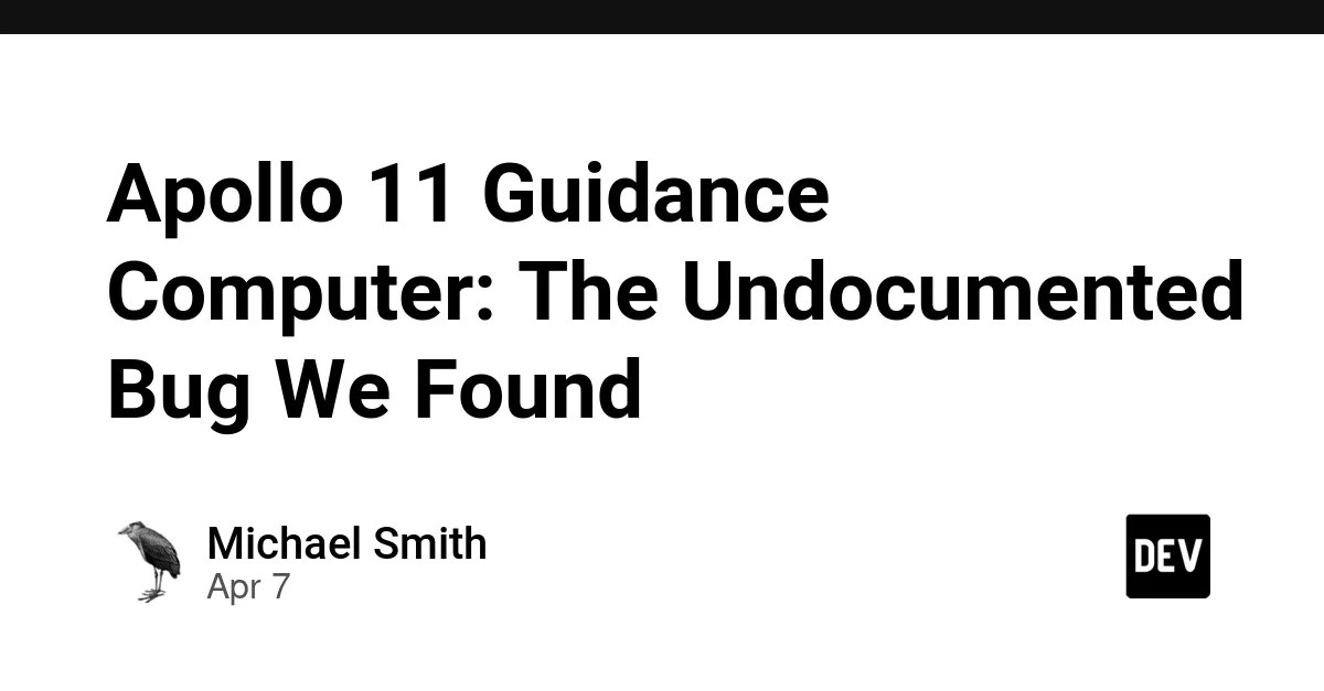 Apollo 11 Guidance Computer: The Undocumented Bug We Found