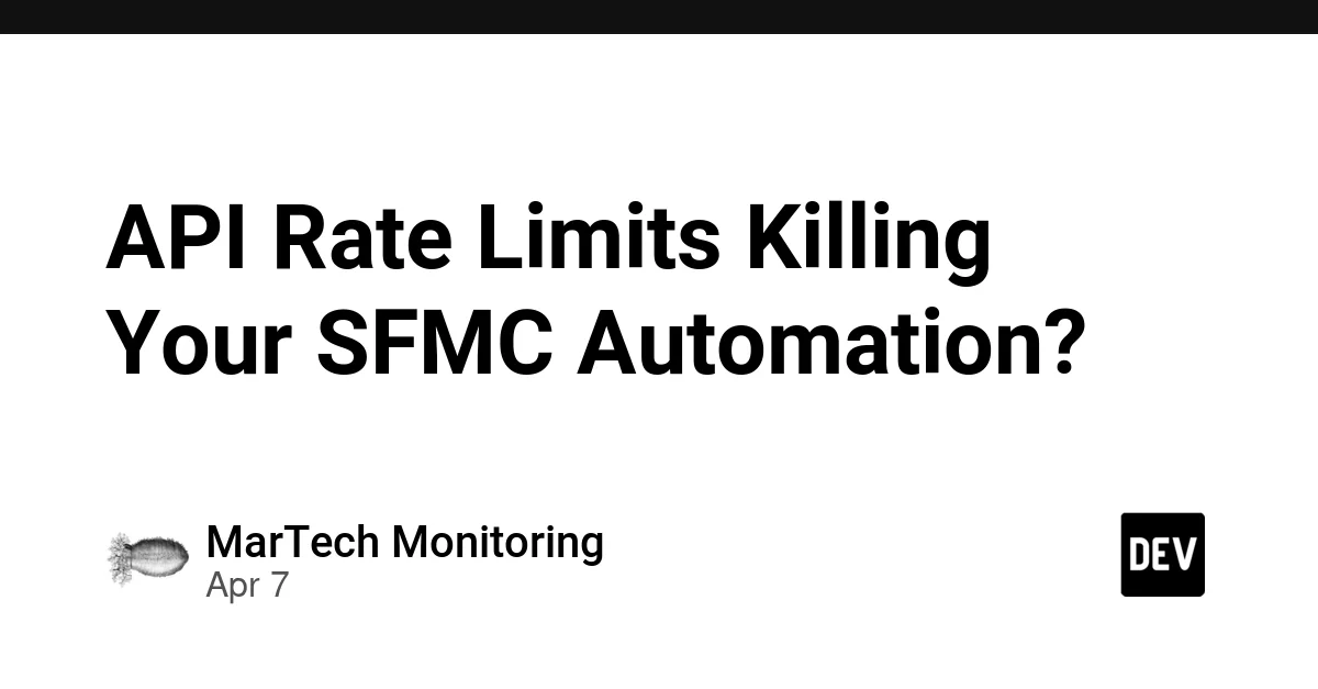 API Rate Limits Killing Your SFMC Automation?