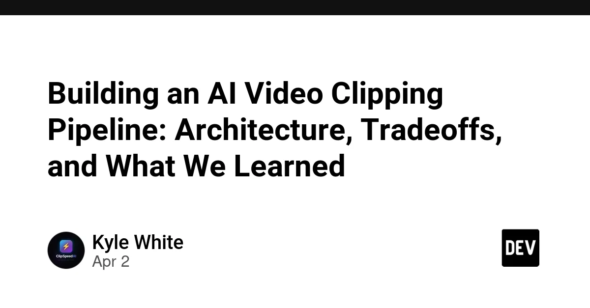 Building an AI Video Clipping Pipeline: Architecture, Tradeoffs, and What We Learned
