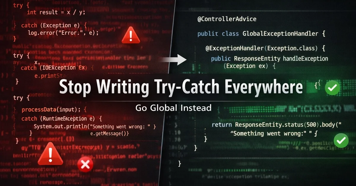 Stop Writing Try-Catch Everywhere: Use Global Exception Handling Instead