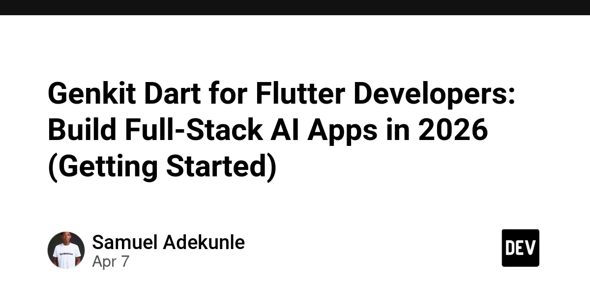 Genkit Dart for Flutter Developers: Build Full-Stack AI Apps in 2026 (Getting Started)