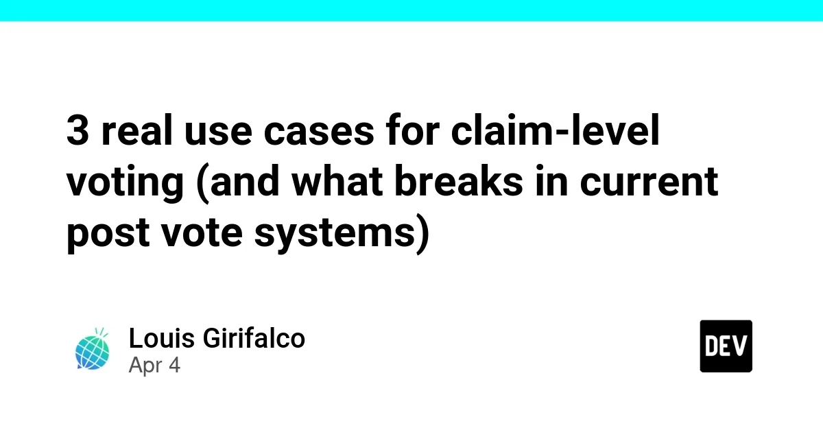 3 real use cases for claim-level voting (and what breaks in current post vote systems)