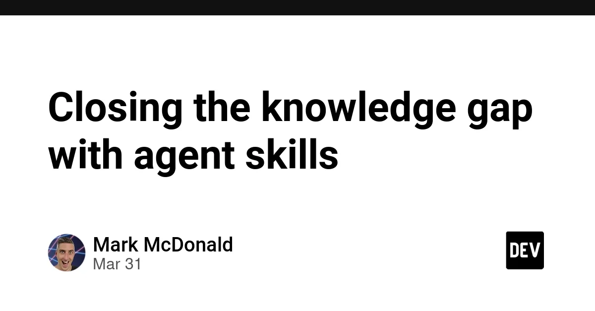 Closing the knowledge gap with agent skills