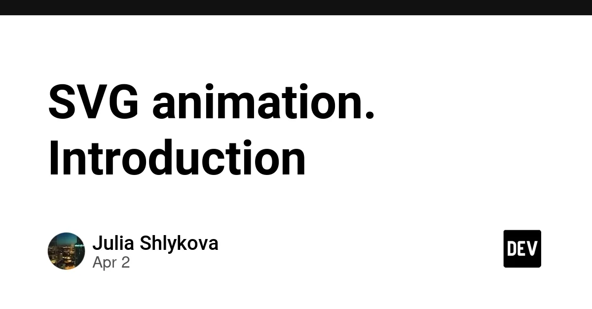 SVG animation. Introduction
