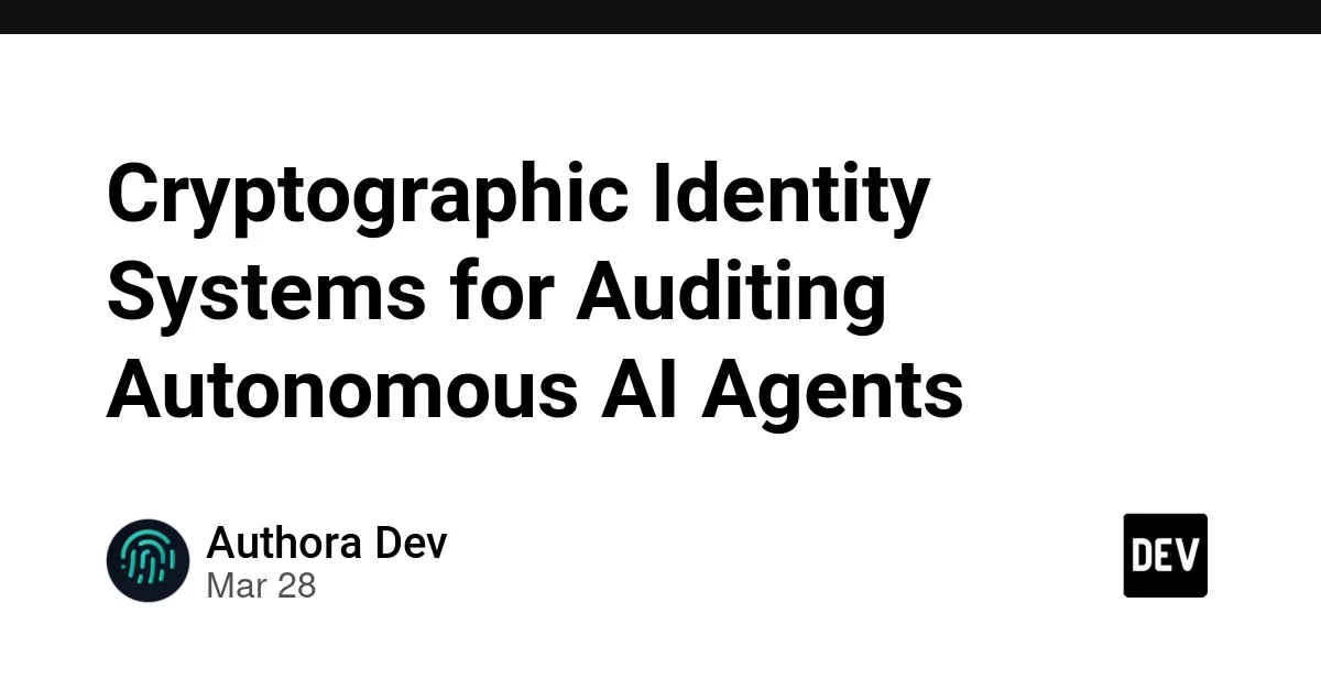 Cryptographic Identity Systems for Auditing Autonomous AI Agents