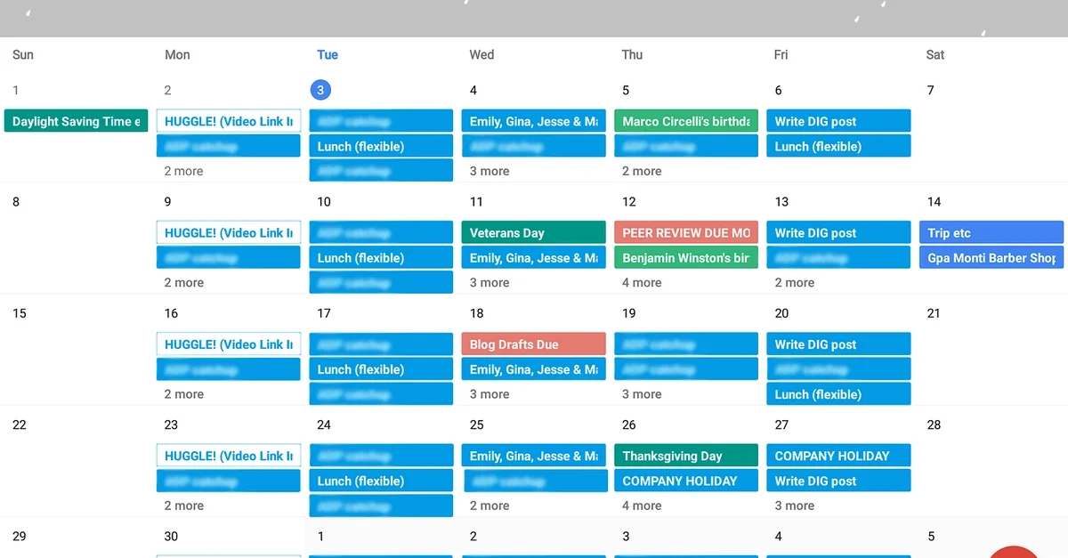 Google Calendar — Day View