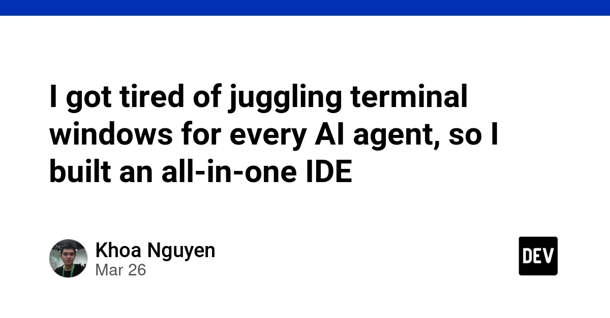 I got tired of juggling terminal windows for every AI agent, so I built an all-in-one IDE
