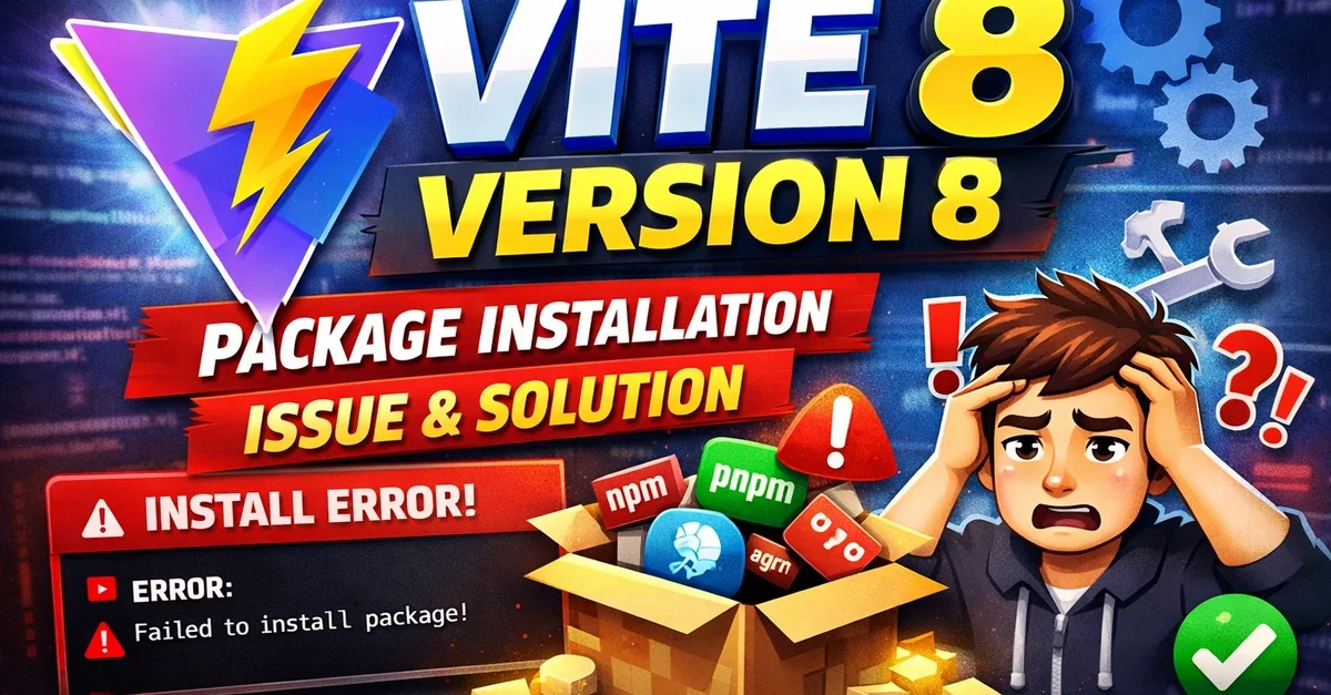 Vite Version 8 Package Installation Issue & Solution