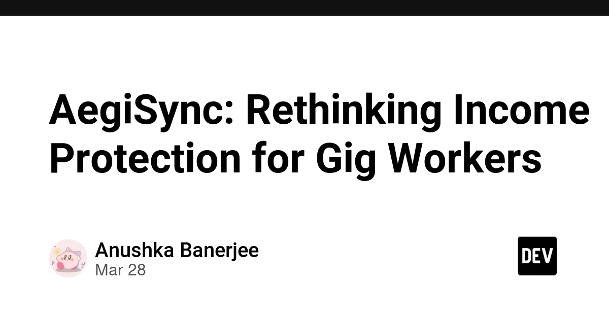 AegiSync: Rethinking Income Protection for Gig Workers