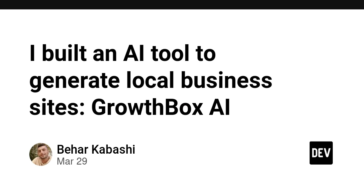 I built an AI tool to generate local business sites: GrowthBox AI