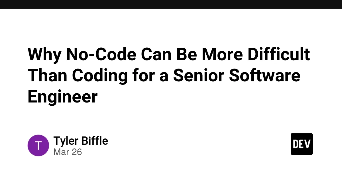 Why No-Code Can Be More Difficult Than Coding for a Senior Software Engineer