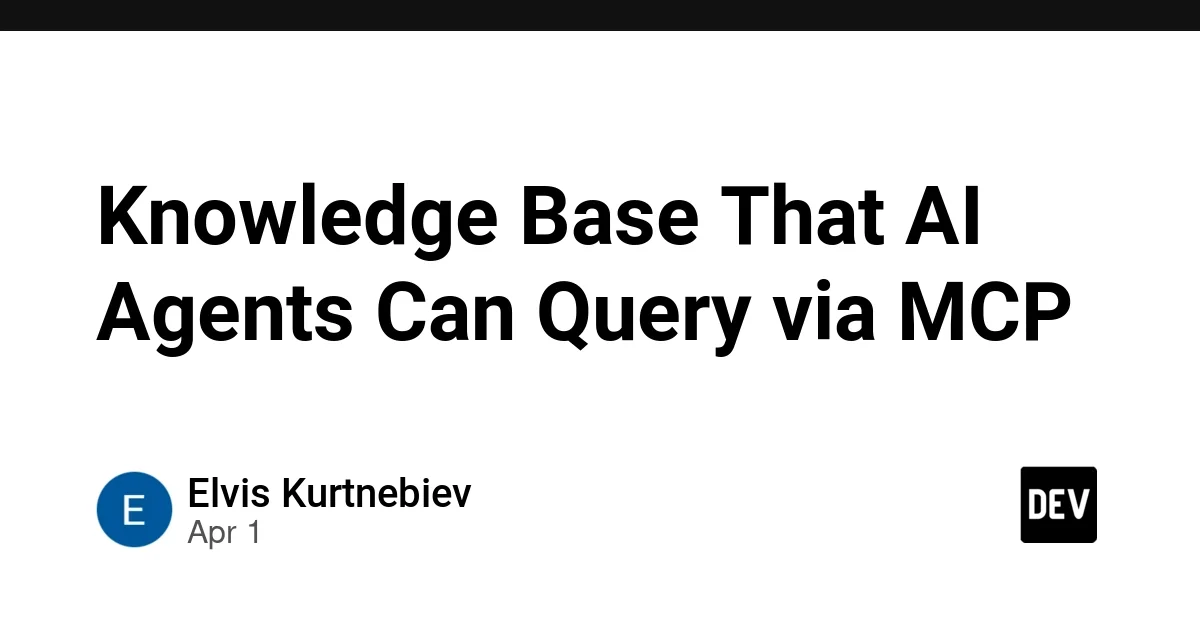 Knowledge Base That AI Agents Can Query via MCP
